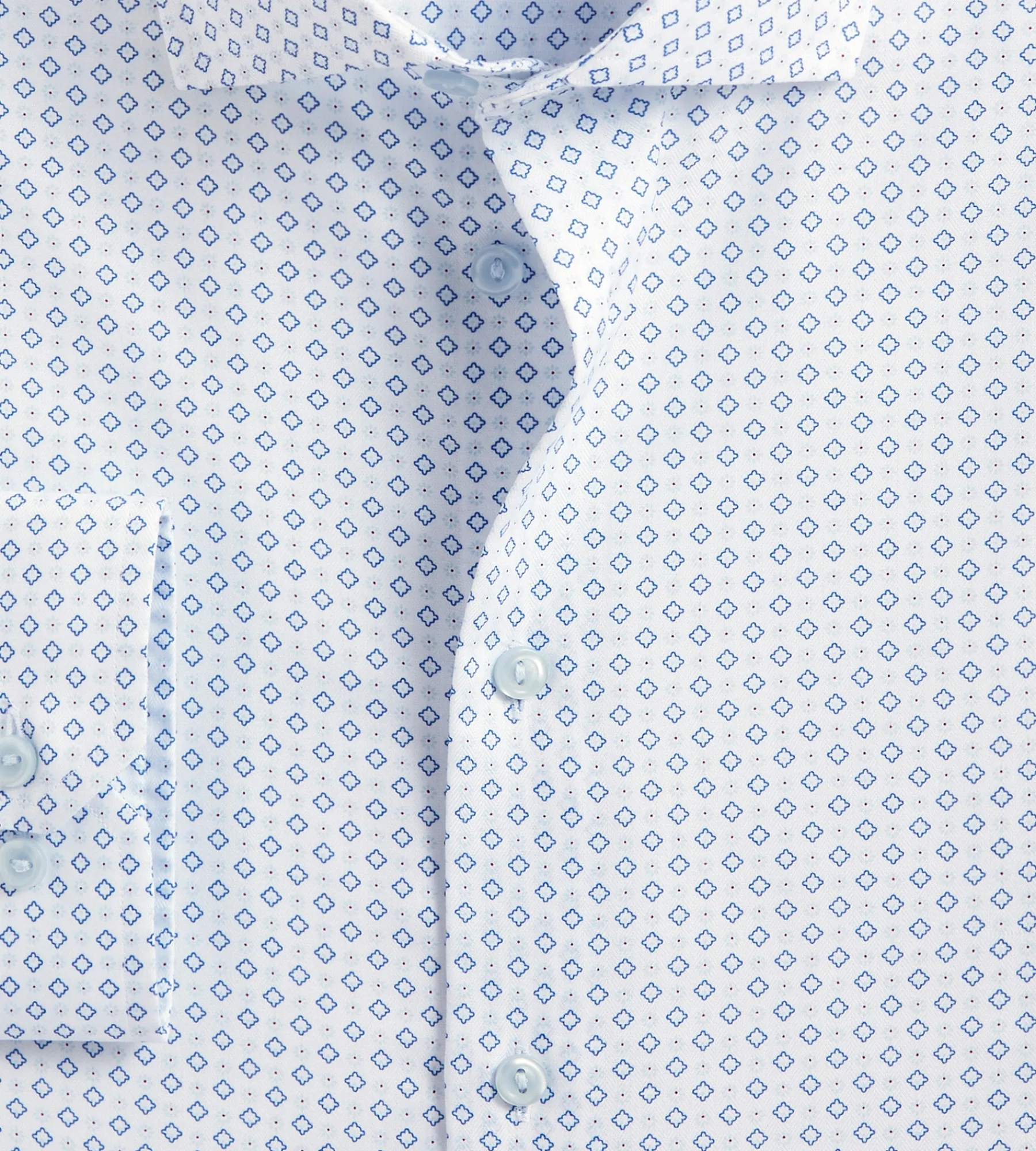Grafton 1853 Dress Shirts*Modern Fit Geo Print Dress Shirt Teal