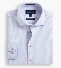 Grafton 1853 Dress Shirts*Modern Fit Geo Print Jacquard Dress Shirt Light pink