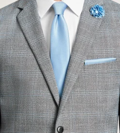 G Grafton Suit Separates*Modern Fit Grey Plaid Suit