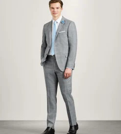 G Grafton Suit Separates*Modern Fit Grey Plaid Suit