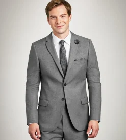 G Grafton Suit Separates*Modern Fit Grey Solid Suit