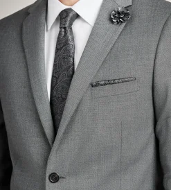 G Grafton Suit Separates*Modern Fit Grey Solid Suit
