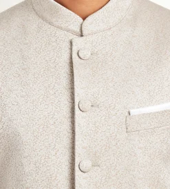 G Grafton Suit Separates|Nehru Jackets*Modern Fit Ivory Jacquard Nehru Suit