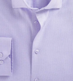 Grafton 1853 Dress Shirts*Modern Fit Jacquard Non-Iron Dress Shirt Lilac