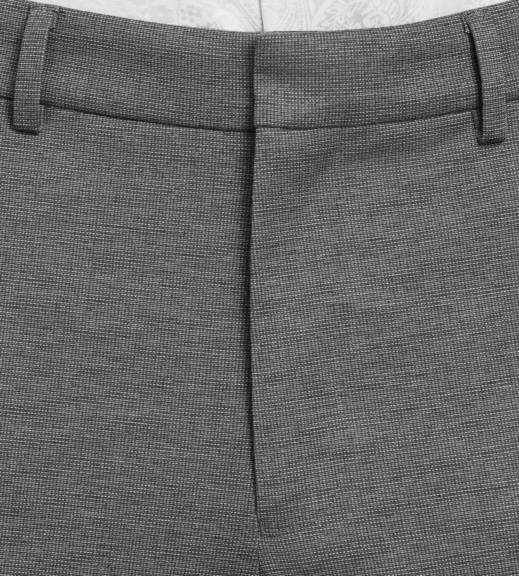 Hechter Paris Dress Pants|Dress Pants*Modern Fit Knit Micro Check Print Dress Pant Black