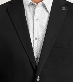 Hechter Paris Sport Jackets*Modern Fit Knit Textured Sport Jacket Black