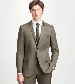 G Grafton Suit Separates*Modern Fit Light Brown Solid Suit