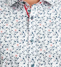 Jermyn & Bond Casual Shirts*Modern Fit Long Sleeve Printed Casual Shirt Grey