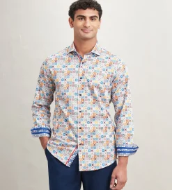 Jermyn & Bond Casual Shirts*Modern Fit Long Sleeve Printed Casual Shirt Multi
