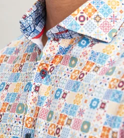 Jermyn & Bond Casual Shirts*Modern Fit Long Sleeve Printed Casual Shirt Multi