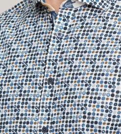 Jermyn & Bond Casual Shirts*Modern Fit Long Sleeve Water Colour Casual Shirt Multi
