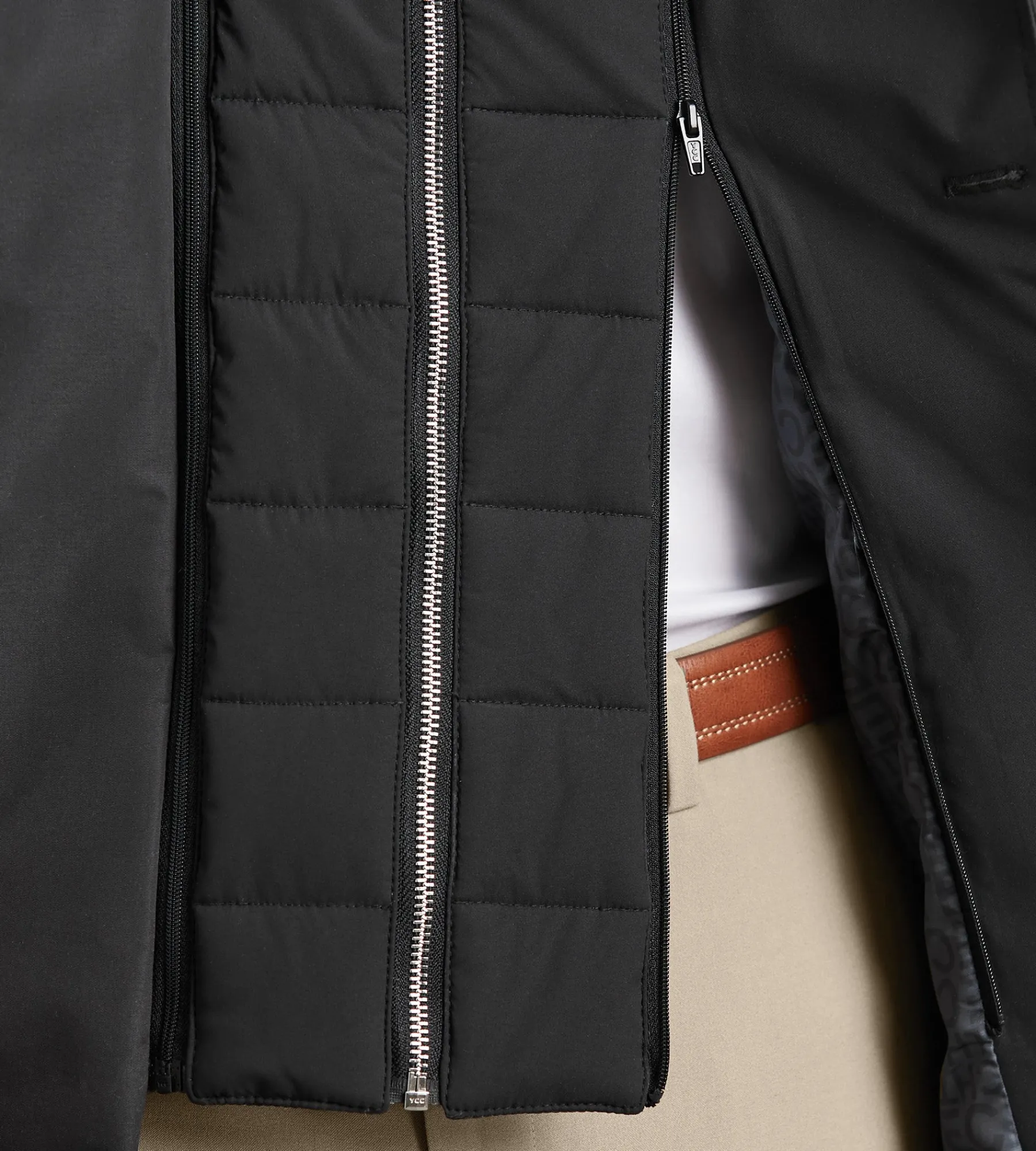 Hechter Paris Coats, Jackets & Vests|Coats, Jackets & Vests*Modern Fit Mac Coat with Removable Bib Black
