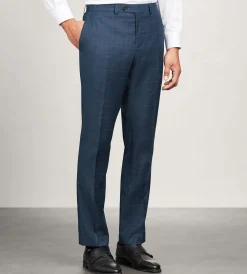 G Grafton Dress Pants|Dress Pants*Modern Fit Plaid Suit Pants Navy