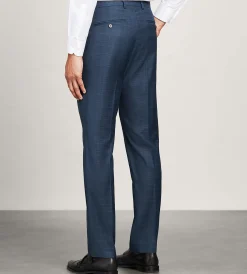 G Grafton Dress Pants|Dress Pants*Modern Fit Plaid Suit Pants Navy