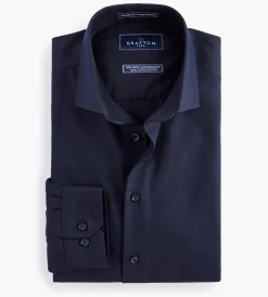 Grafton 1853 Dress Shirts*Modern Fit Non-Iron Dress Shirt Blue