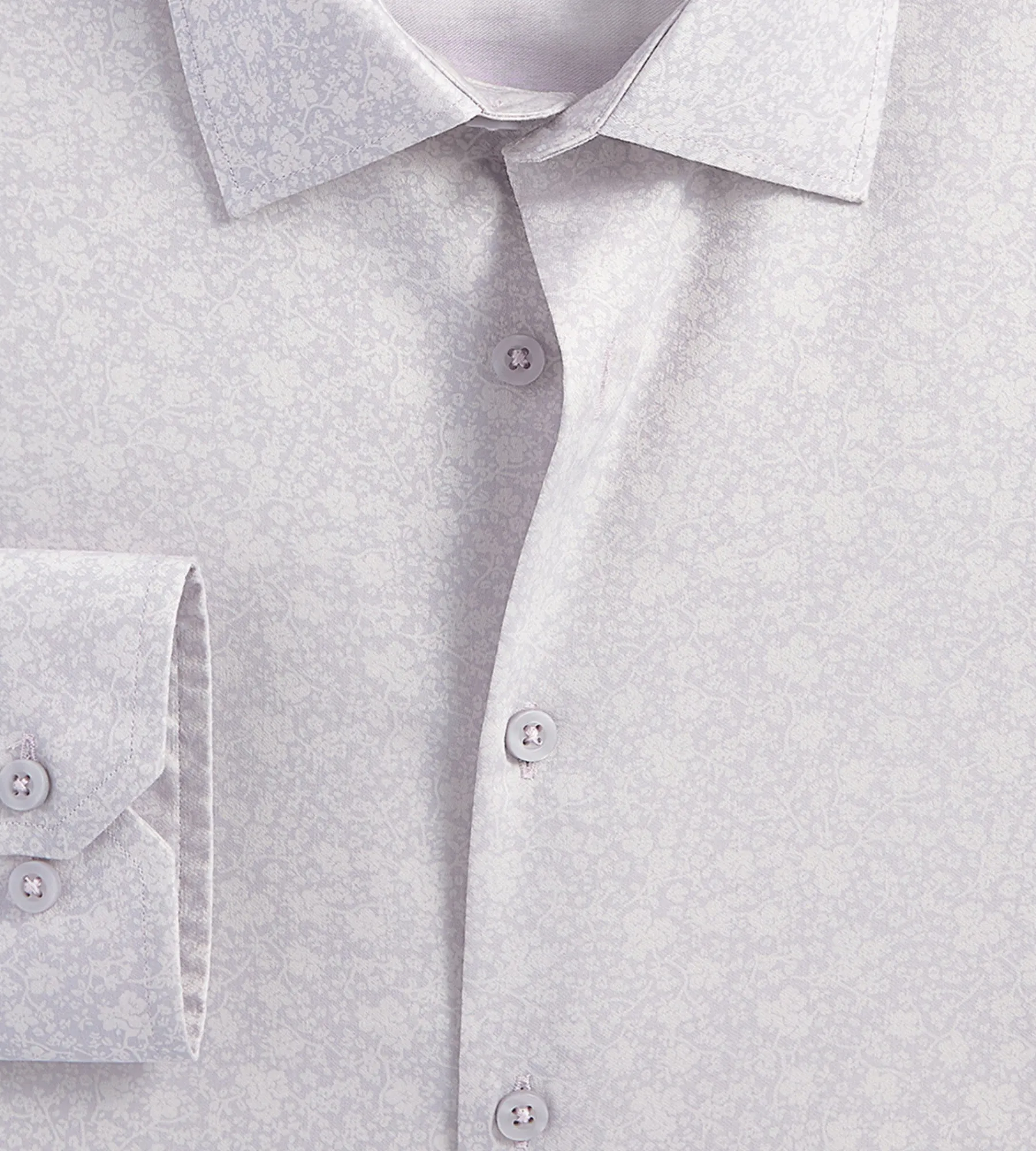 Bellissimo Dress Shirts*Modern Fit Non-Iron Printed Sateen Dress Shirt Pale purple