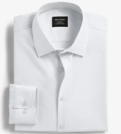 Bellissimo Dress Shirts*Modern Fit Non-Iron Sateen Dress Shirt White