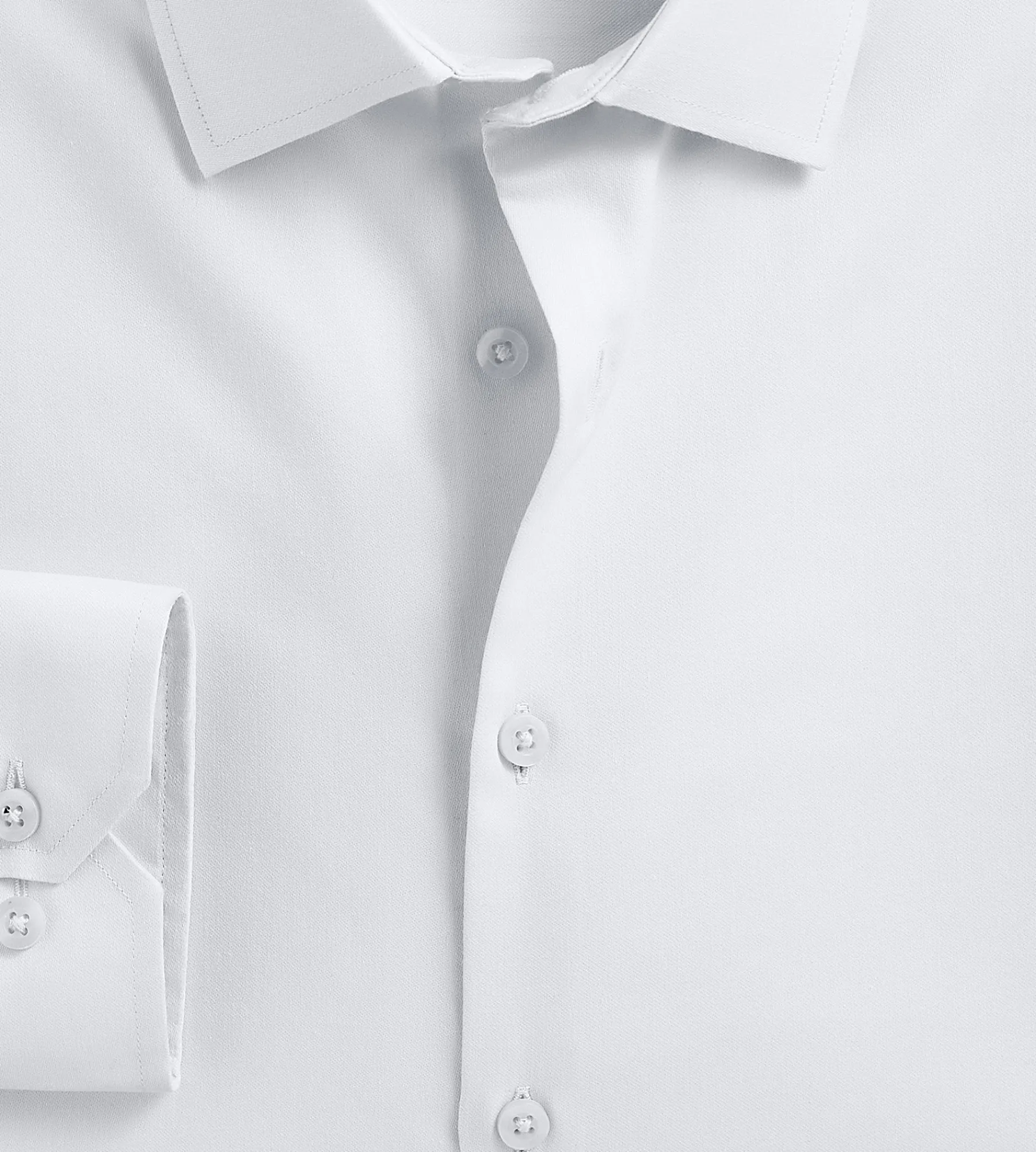 Bellissimo Dress Shirts*Modern Fit Non-Iron Sateen Dress Shirt White