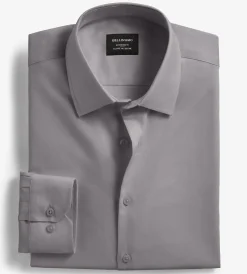 Bellissimo Dress Shirts*Modern Fit Non-Iron Sateen Dress Shirt White