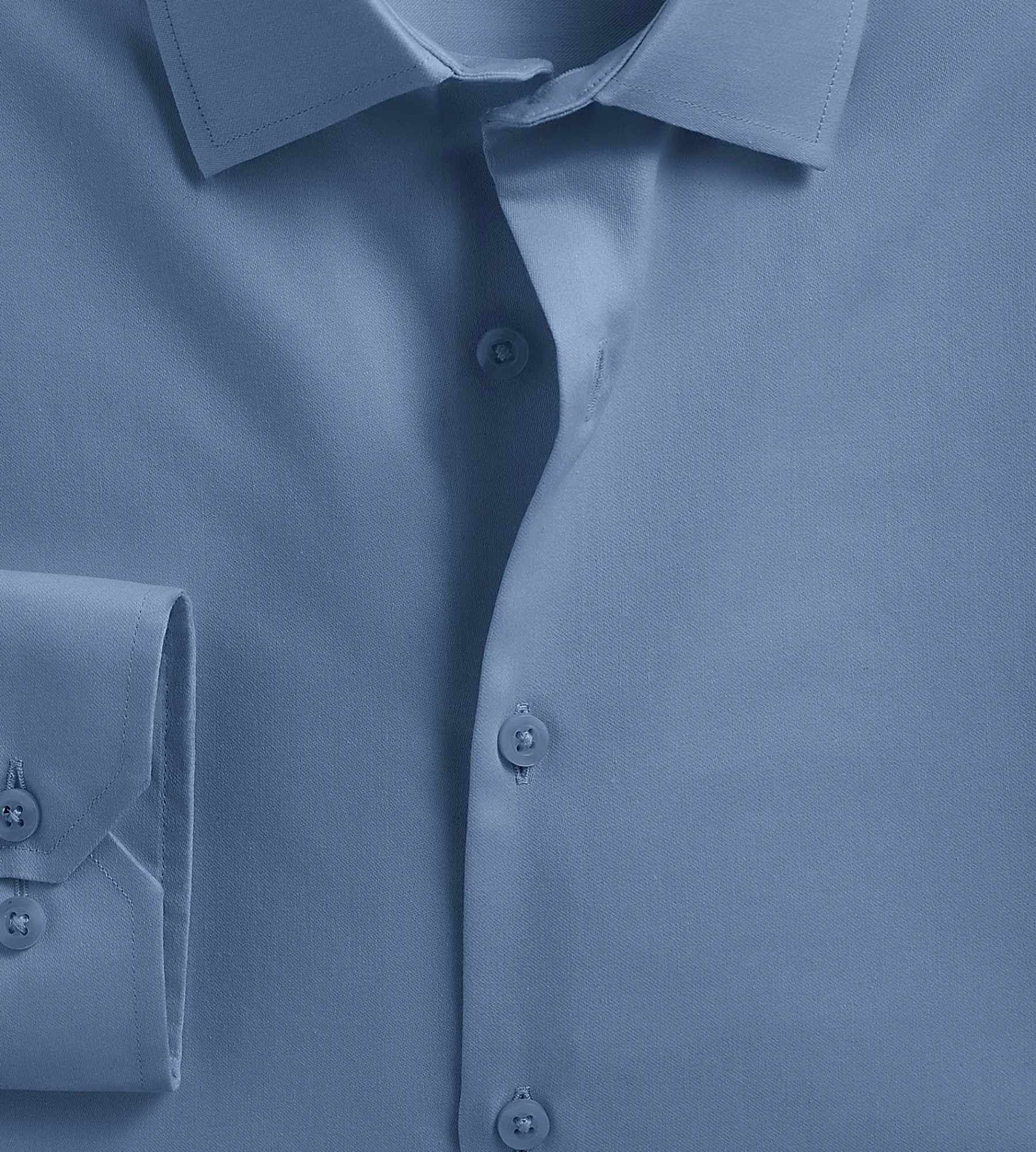 Bellissimo Dress Shirts*Modern Fit Non-Iron Sateen Dress Shirt Oxford blue