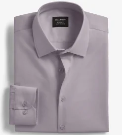 Bellissimo Dress Shirts*Modern Fit Non-Iron Sateen Dress Shirt Purple