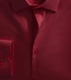 Bellissimo Dress Shirts*Modern Fit Non-Iron Sateen Dress Shirt Wine