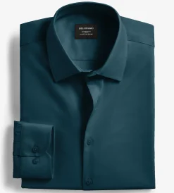 Bellissimo Dress Shirts*Modern Fit Non-Iron Sateen Dress Shirt Dark teal
