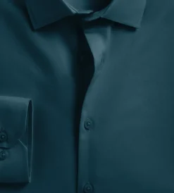 Bellissimo Dress Shirts*Modern Fit Non-Iron Sateen Dress Shirt Dark teal