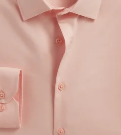 Bellissimo Dress Shirts*Modern Fit Non-Iron Sateen Dress Shirt Pale pink