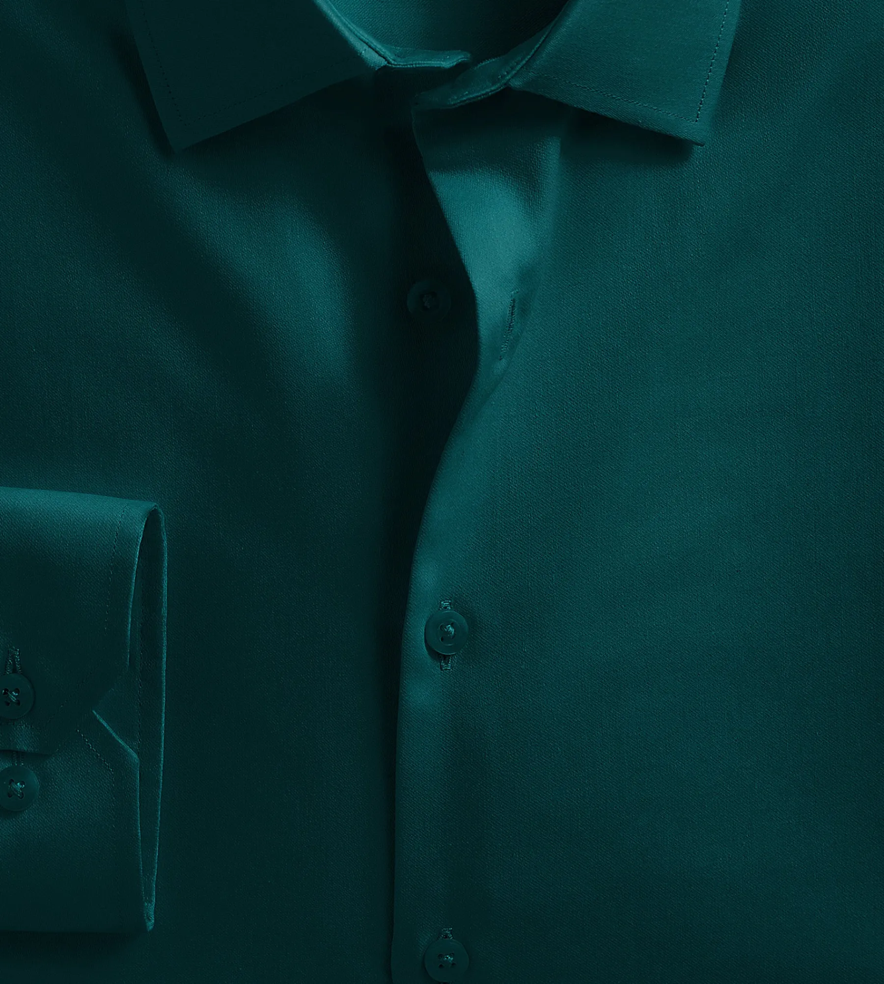 Bellissimo Dress Shirts*Modern Fit Non-Iron Sateen Dress Shirt Dark green