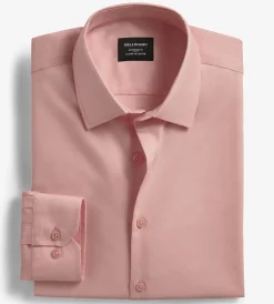 Bellissimo Dress Shirts*Modern Fit Non-Iron Sateen Dress Shirt Rose