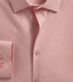 Bellissimo Dress Shirts*Modern Fit Non-Iron Sateen Dress Shirt Rose