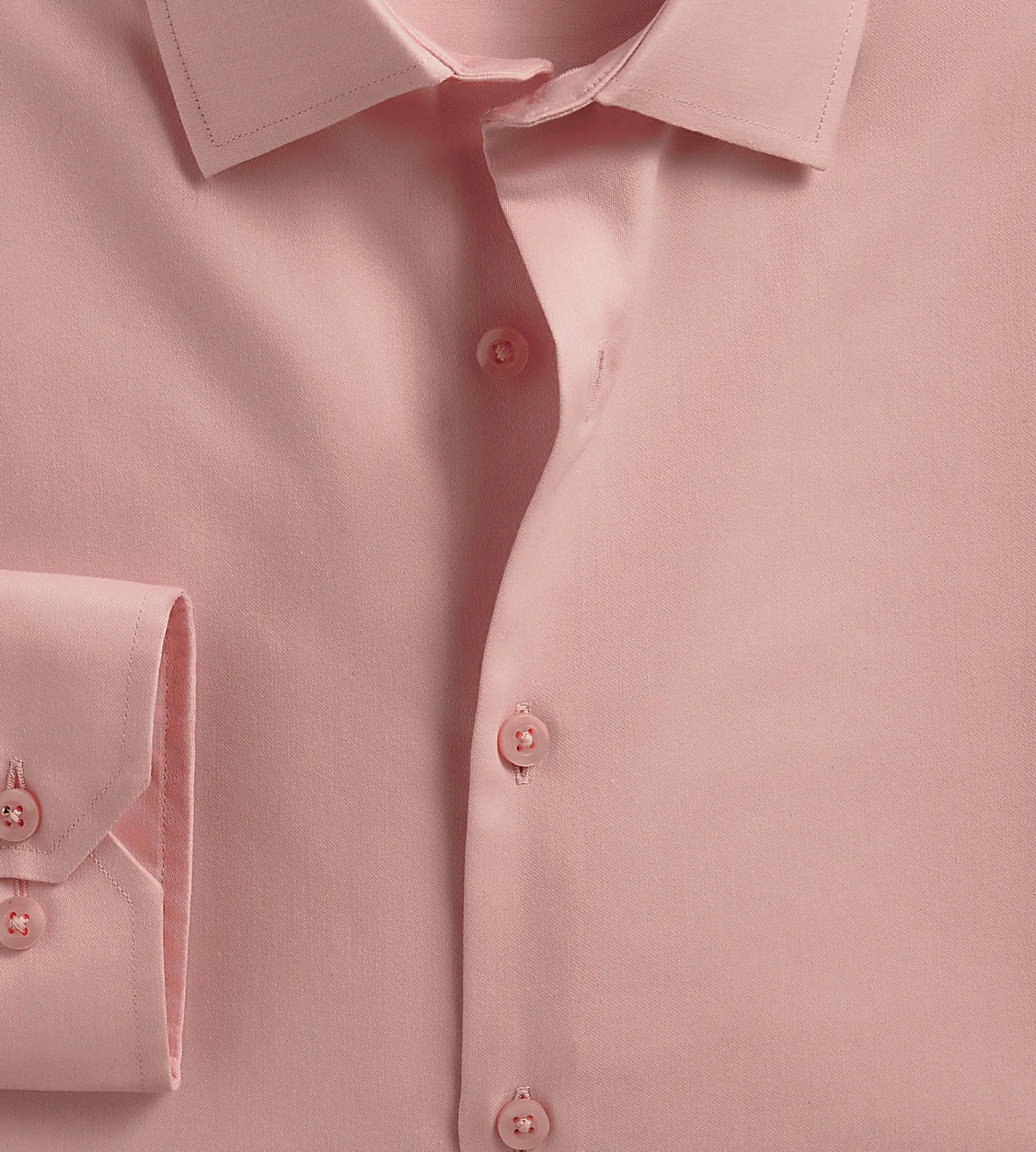Bellissimo Dress Shirts*Modern Fit Non-Iron Sateen Dress Shirt Rose