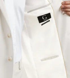 G Grafton Suit Separates*Modern Fit Off White Solid Suit