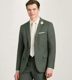 G Grafton Suit Separates*Modern Fit Olive Solid Suit