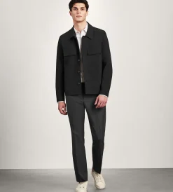 Hechter Paris Coats, Jackets & Vests|Coats, Jackets & Vests*Modern Fit Shirt Jacket Black