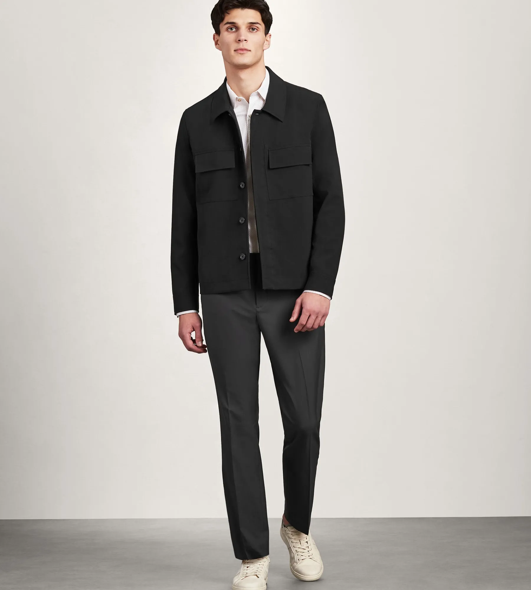 Hechter Paris Coats, Jackets & Vests|Coats, Jackets & Vests*Modern Fit Shirt Jacket Black
