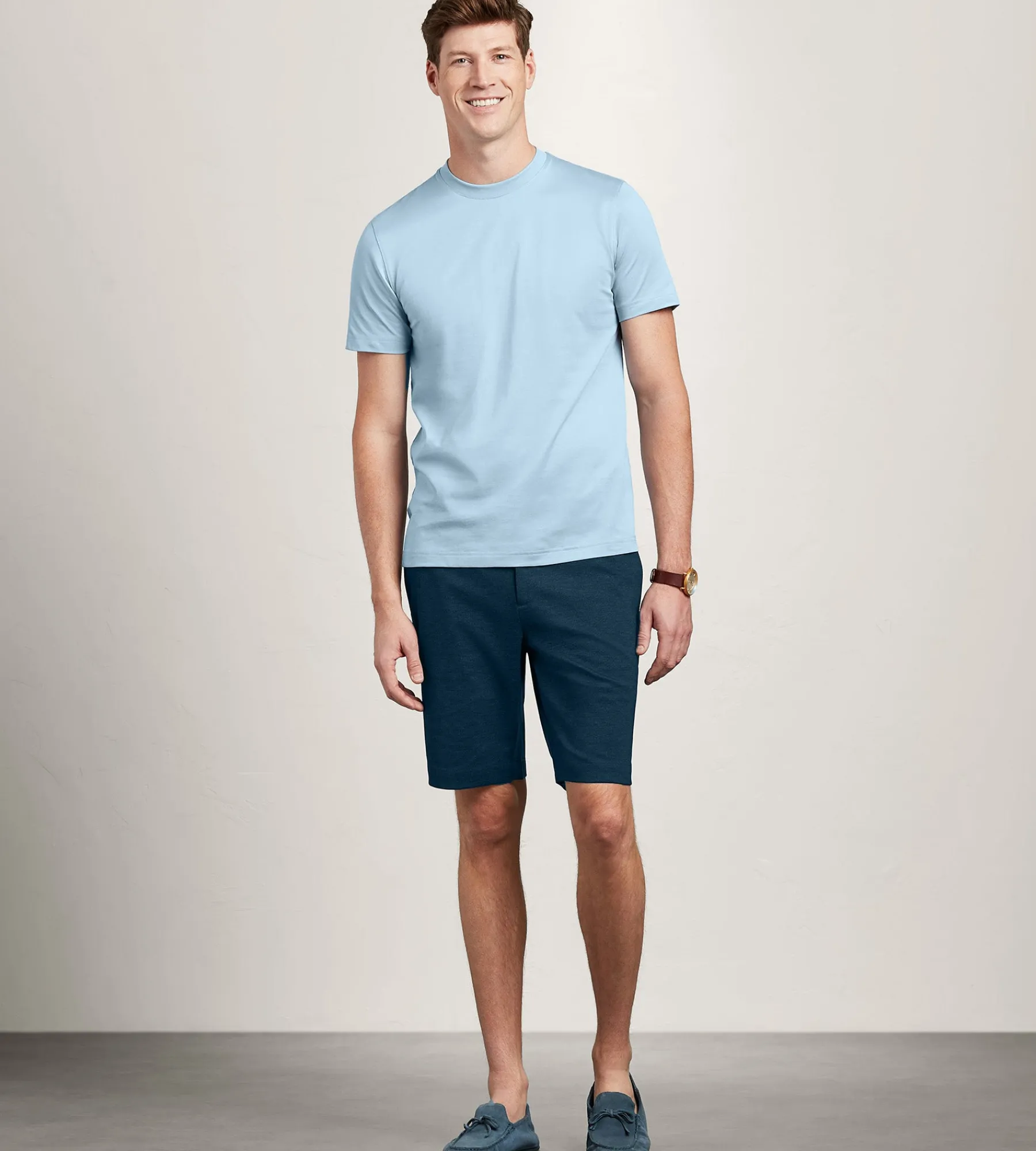 Hechter Paris T-Shirts*Modern Fit Short Sleeve Ultra-Luxe T-Shirt Light blue