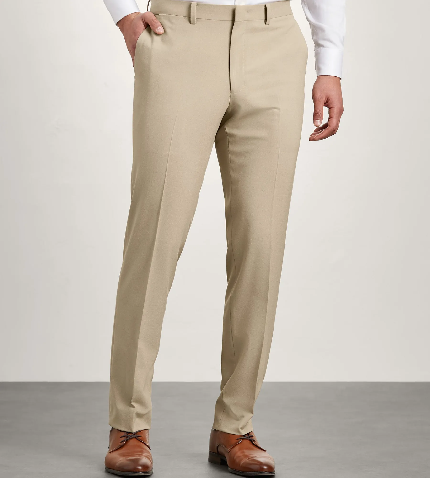 DKNY Dress Pants|Dress Pants*Modern Fit Stretch City Comfort Dress Pants Tan
