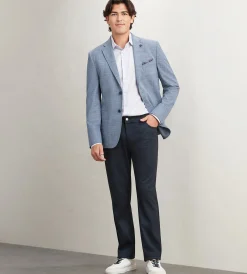Hechter Paris Sport Jackets*Modern Fit Textured Solid Sport Jacket Blue