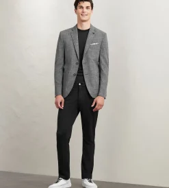 Hechter Paris Sport Jackets*Modern Fit Textured Solid Sport Jacket Charcoal