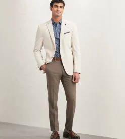 Hechter Paris Sport Jackets*Modern Fit Textured Solid Sport Jacket Tan