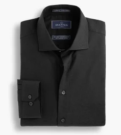 Grafton 1853 Dress Shirts*Modern Fit Ultra-Luxe Paisley Dress Shirt Black