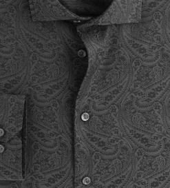 Grafton 1853 Dress Shirts*Modern Fit Ultra-Luxe Paisley Dress Shirt Grey