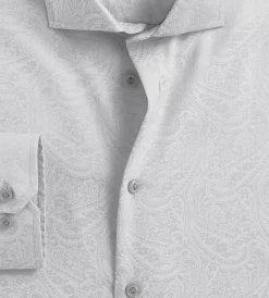 Grafton 1853 Dress Shirts*Modern Fit Ultra-Luxe Pasiley Dress Shirt Light grey