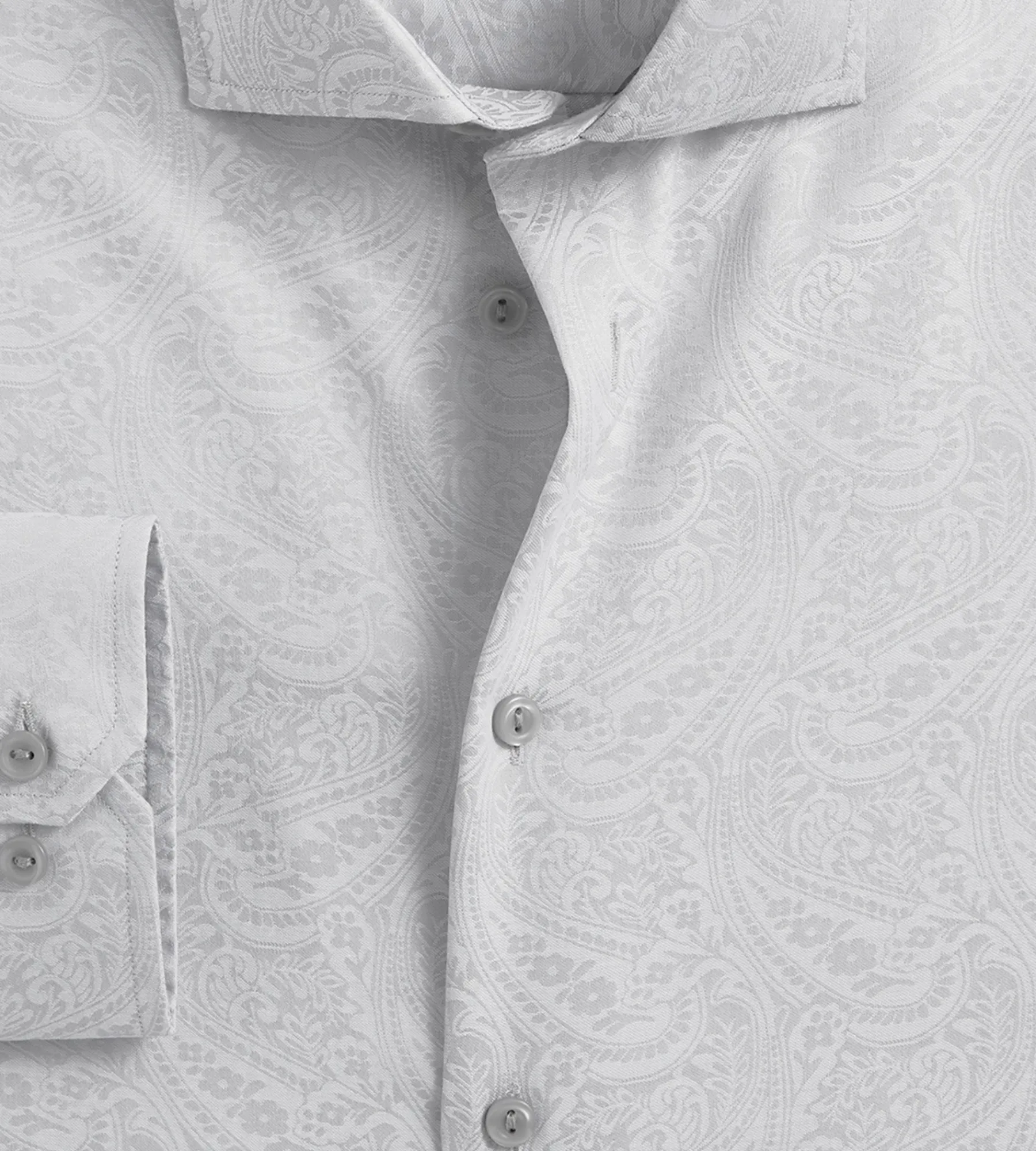 Grafton 1853 Dress Shirts*Modern Fit Ultra-Luxe Pasiley Dress Shirt Light grey