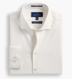 Grafton 1853 Dress Shirts*Modern Fit Ultra-Luxe Pasiley Dress Shirt Ivory