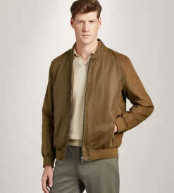 Hechter Paris Coats, Jackets & Vests|Coats, Jackets & Vests*Modern Fit Vegan Suede Jacket Cognac