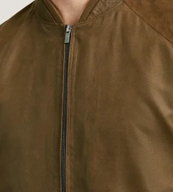 Hechter Paris Coats, Jackets & Vests|Coats, Jackets & Vests*Modern Fit Vegan Suede Jacket Cognac