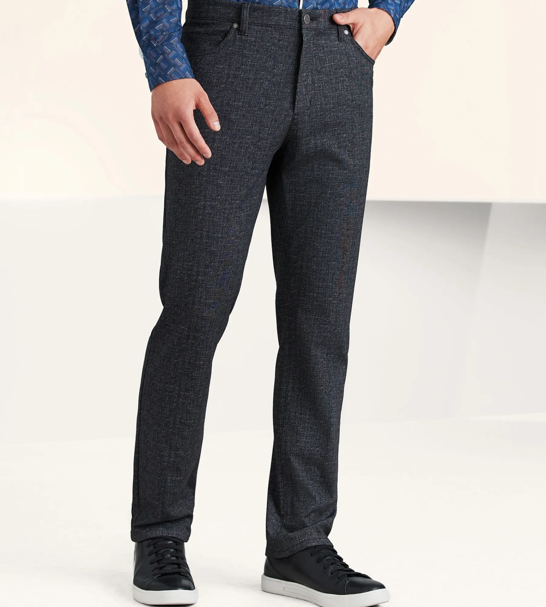 Jermyn & Bond Casual Pants*Modern Fit 4-Way Stretch 5-Pocket Pants Black